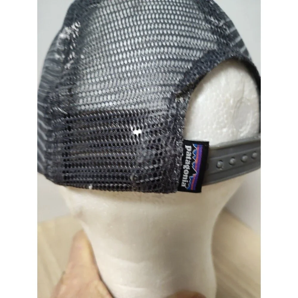 Patagonia Hat Unisex Snapback‎ Grey Mesh Summer Cap Thrashed Paint